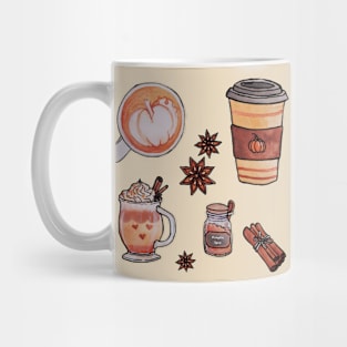 Watercolor Pumpkin Spice and Everything Nice Set Mug